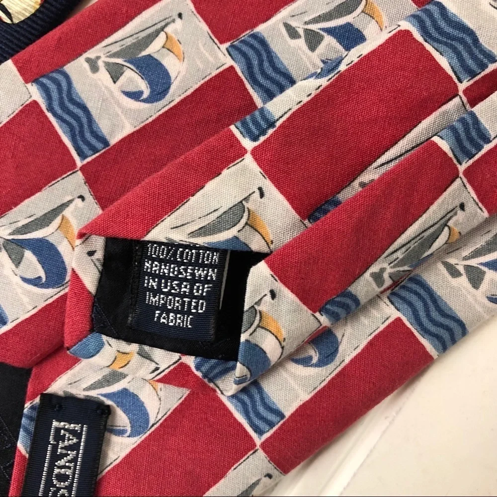 Set of 2 Sailing Ties Lands’ End Long